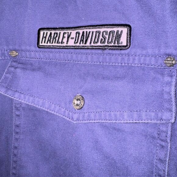 Harley Davidson Shirt Mens XL Short Sleeve Motorcycle Mechanic Button Up - Picture 3 of 4